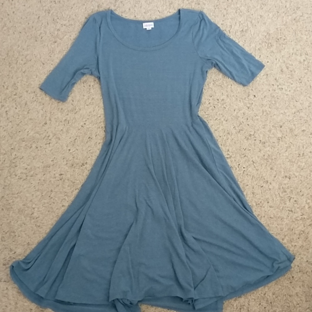 Blue Heathered Nicole Dress